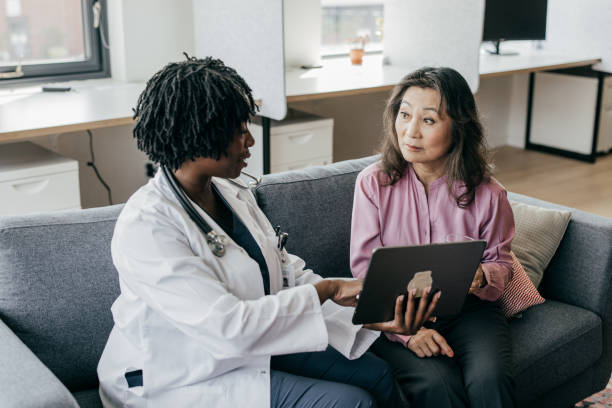 senior women on medical checkup